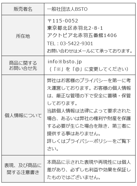 特定商法取引に関する表記